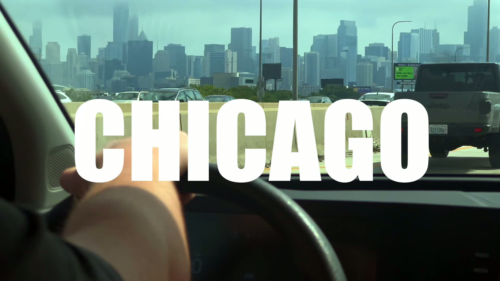 Chicago skyline, from Carter’s cinematic vlog